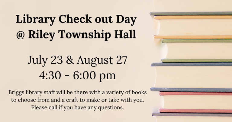 Library Check out Day @ Riley Township Hall.png