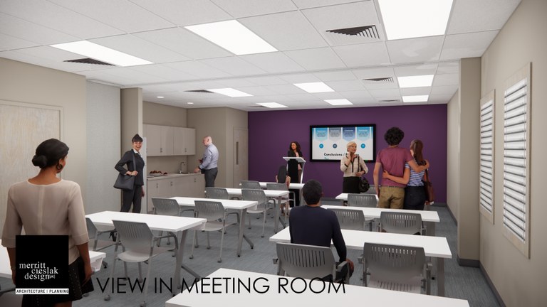 People seated for a presentation