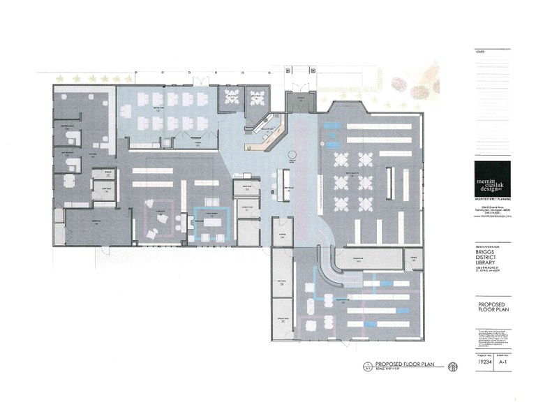 Floor plan drawing of the upcoming renovation